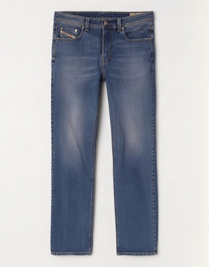 Diesel Herren Straight Jeans W36 L32 Blaue Baumwolle