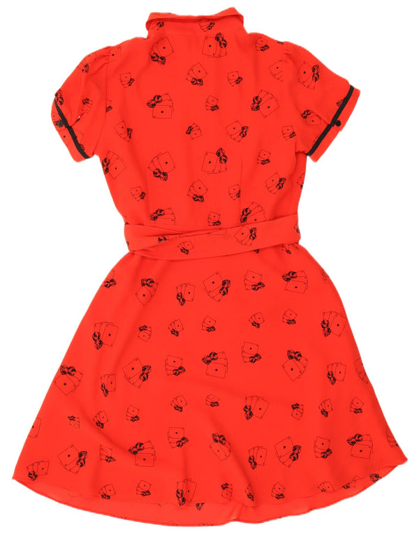 Myleene Klass Damen Playing Cards A-Linien-Kleid UK 14 Mittelrot