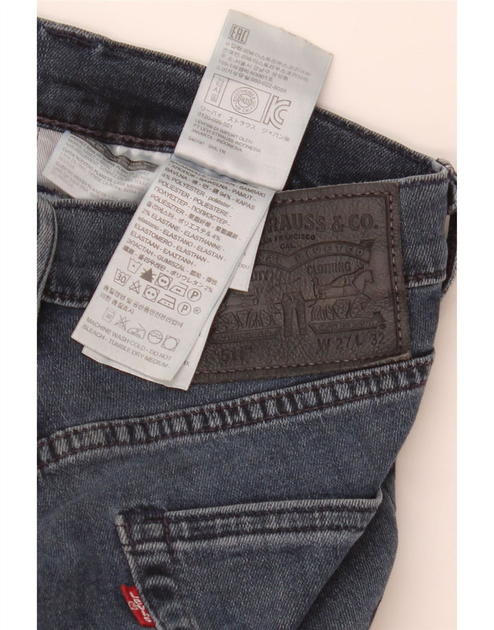Levi's Herren 511 Slim Jeans W27 L32 Marineblau Baumwolle