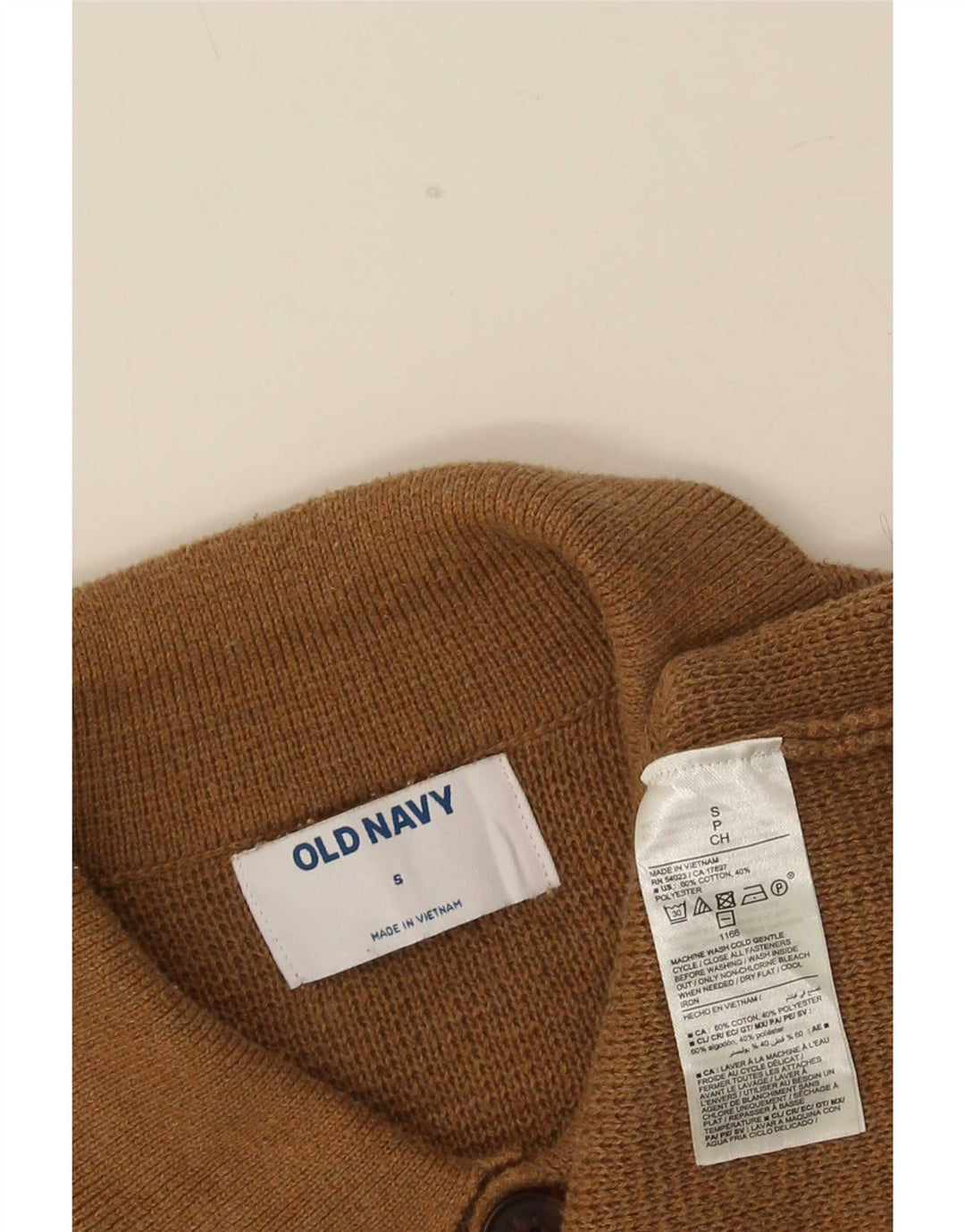 Old Navy Herren-Strickjacke, kleine braune Baumwolle