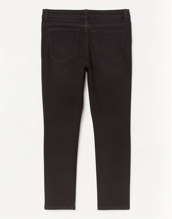 Marks & Spencer Damen-Röhrenjeans mit hoher Taille, UK 16, Größe L, W34, L25, Schwarz