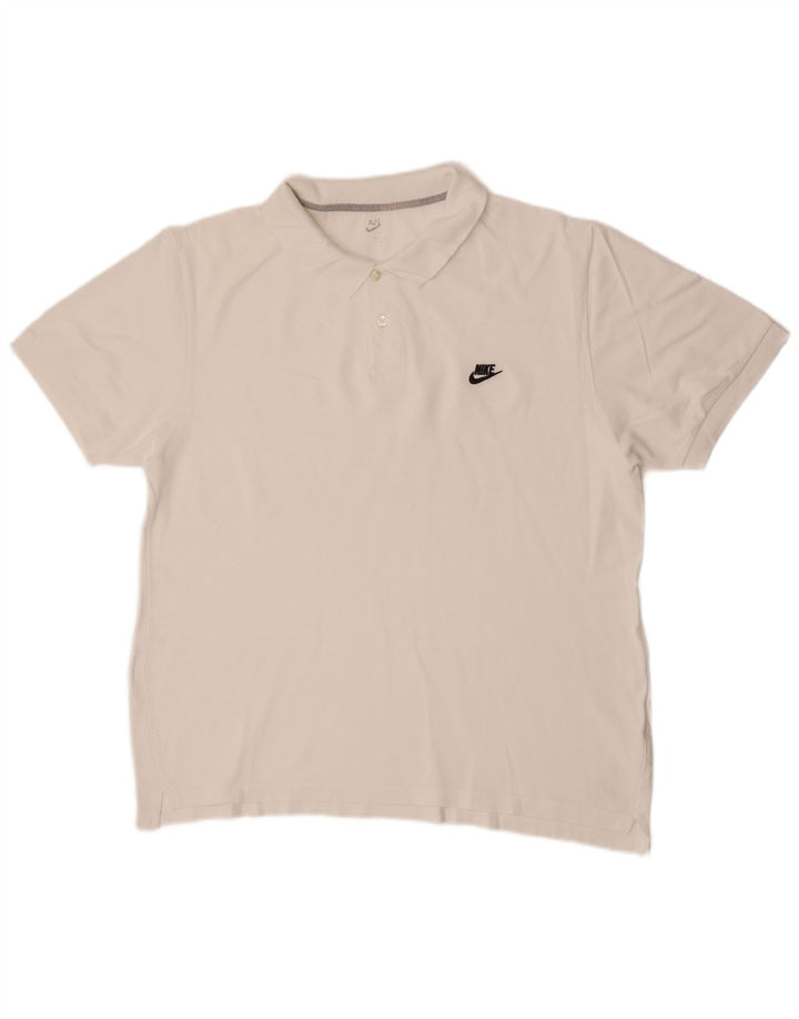 Nike Herren-Poloshirt XL aus weißer Baumwolle