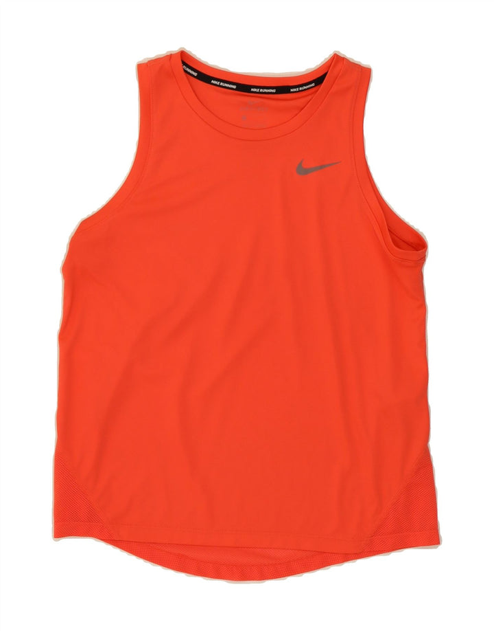 NIKE Womens Dri Fit Vest Top UK 10 Small Red Polyester Vintage Nike and Second-Hand Nike from Messina Hembry 