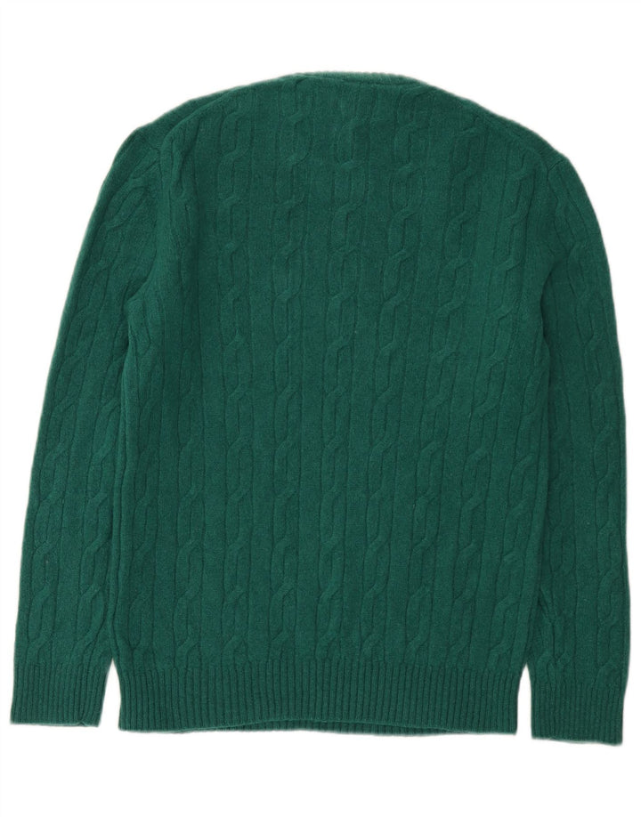 Gant Herren-Pullover mit Rundhalsausschnitt, reguläre Passform, kleine grüne Wolle