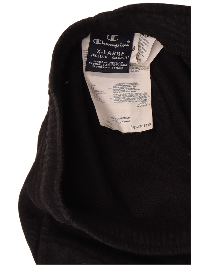 Champion Trainingshose für Jungen, 13–14 Jahre, XL, schwarze Baumwolle