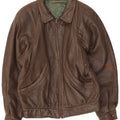 Vintage Herren Lederjacke IT 48 Mittelbraun
