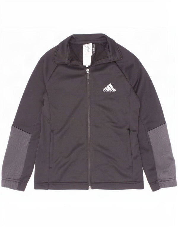 Adidas Jungen Aeroready Trainingsanzug Top Jacke 7–8 Jahre Schwarz Farbblock