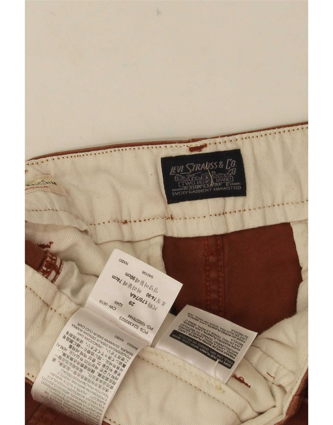 Levi's Herren Chinoshorts W29 mittelbraune Baumwolle