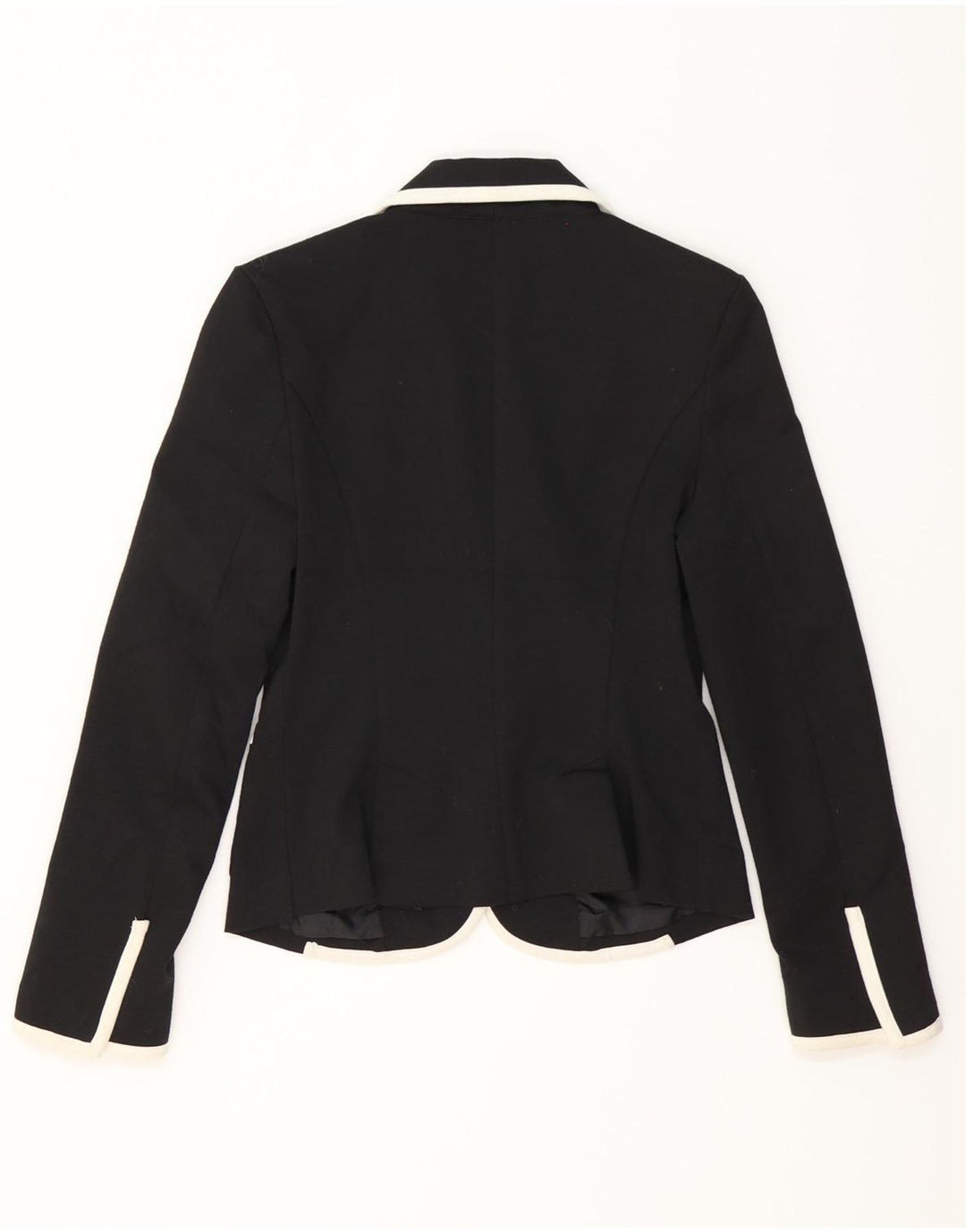 Zara Damen-Blazerjacke mit 2 Knöpfen, UK 10, Größe S, Schwarz, Farbblock-Polyester