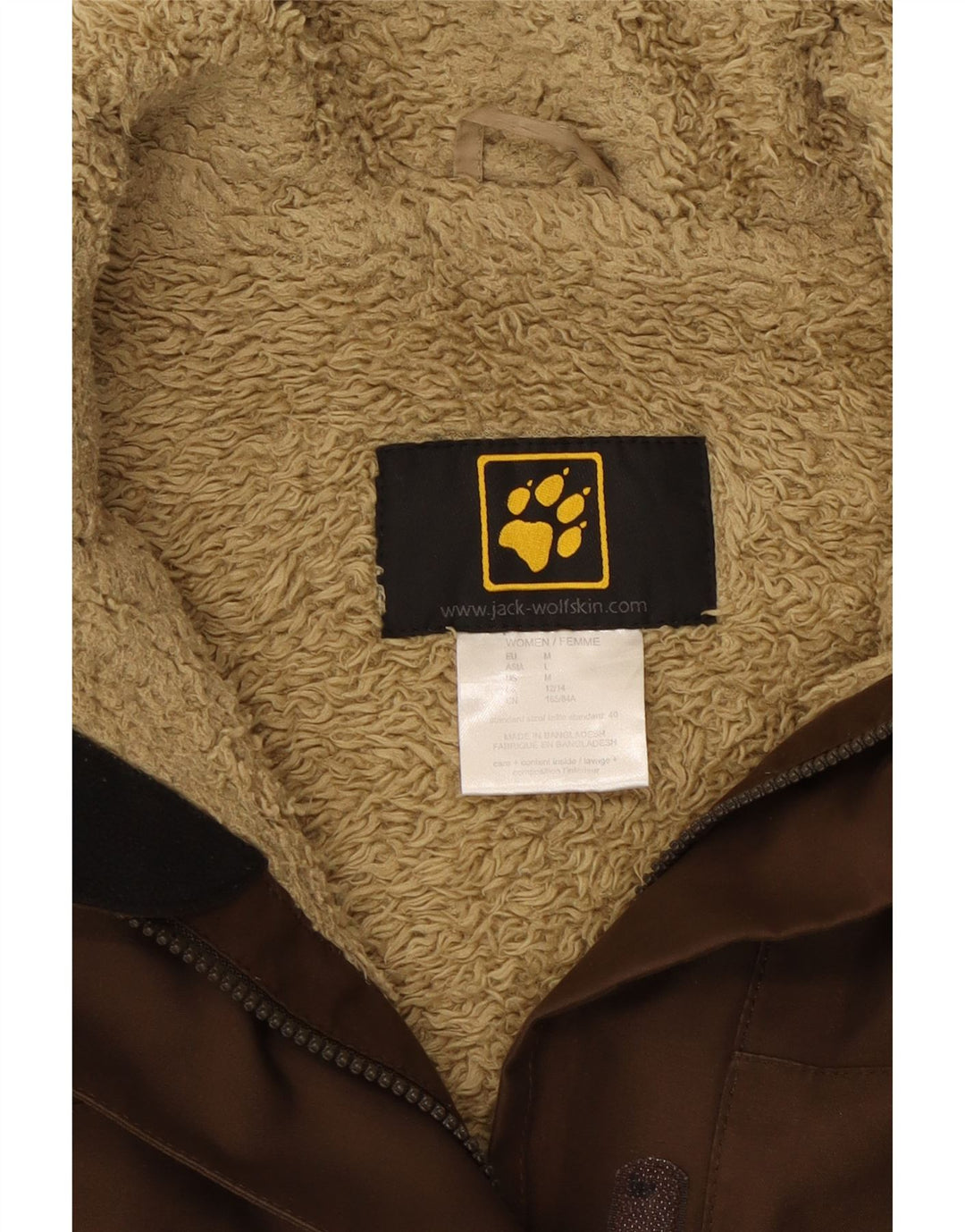 Jack Wolfskin Damen Sherpa Windjacke UK 12/14 Mittelbraun