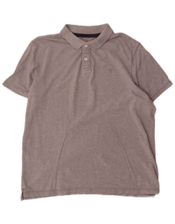 Fat Face Herren Poloshirt 2XL Grau Baumwolle
