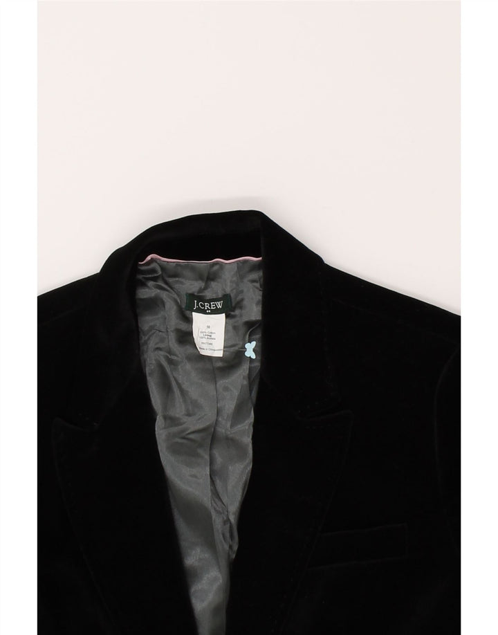 J. CREW Womens 1 Button Blazer Jacket UK 10 Small Black Acetate Vintage J. Crew and Second-Hand J. Crew from Messina Hembry 