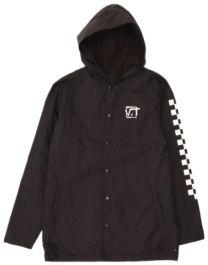Vans Herren-Regenjacke mit grafischer Kapuze, UK 38, mittelschwarzes Nylon