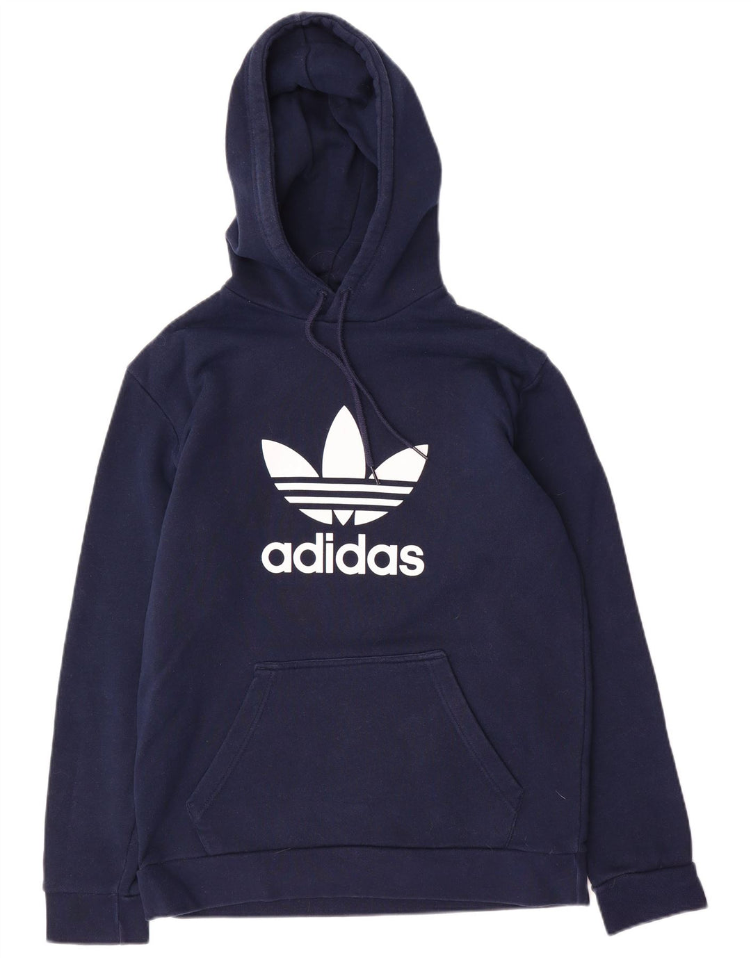 Adidas Herren Grafik-Hoodie-Pullover aus Baumwolle in mittlerem Marineblau
