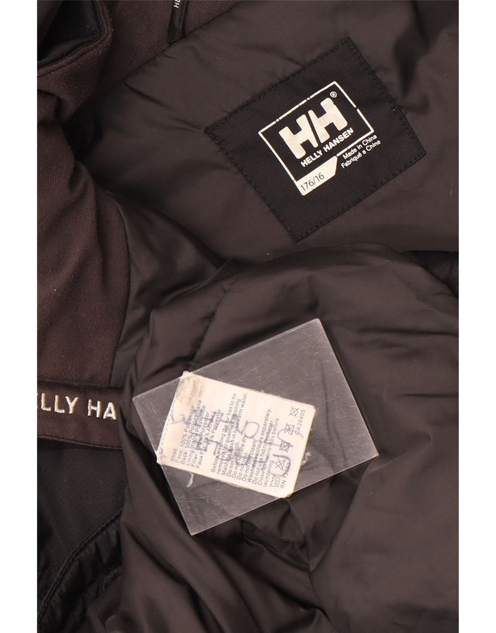 Helly Hansen Jungen-Parkajacke mit Kapuze, 15–16 Jahre, schwarzes Polyamid