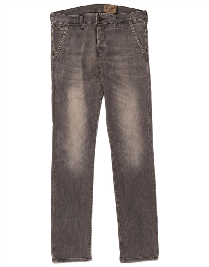 Wrangler Herren Spencer Slim Jeans W30 L34 Graue Baumwolle