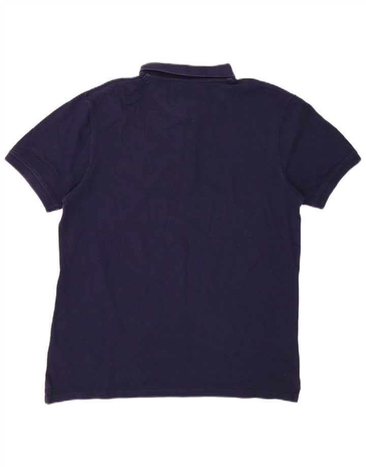 LYLE & SCOTT Herren-Poloshirt, mittelmarineblaue Baumwolle