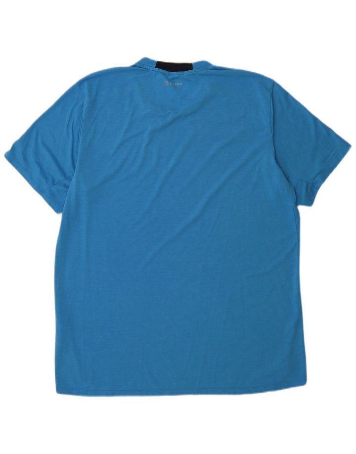 Adidas Herren T-Shirt Top XL Blau Polyester
