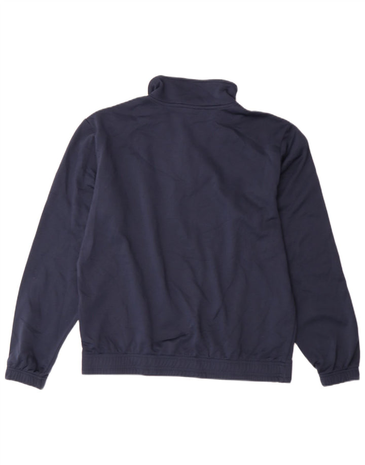 Asics Jungen-Pullover-Trainingsoberteil mit Reißverschluss, 13–14 Jahre, marineblaues Polyester