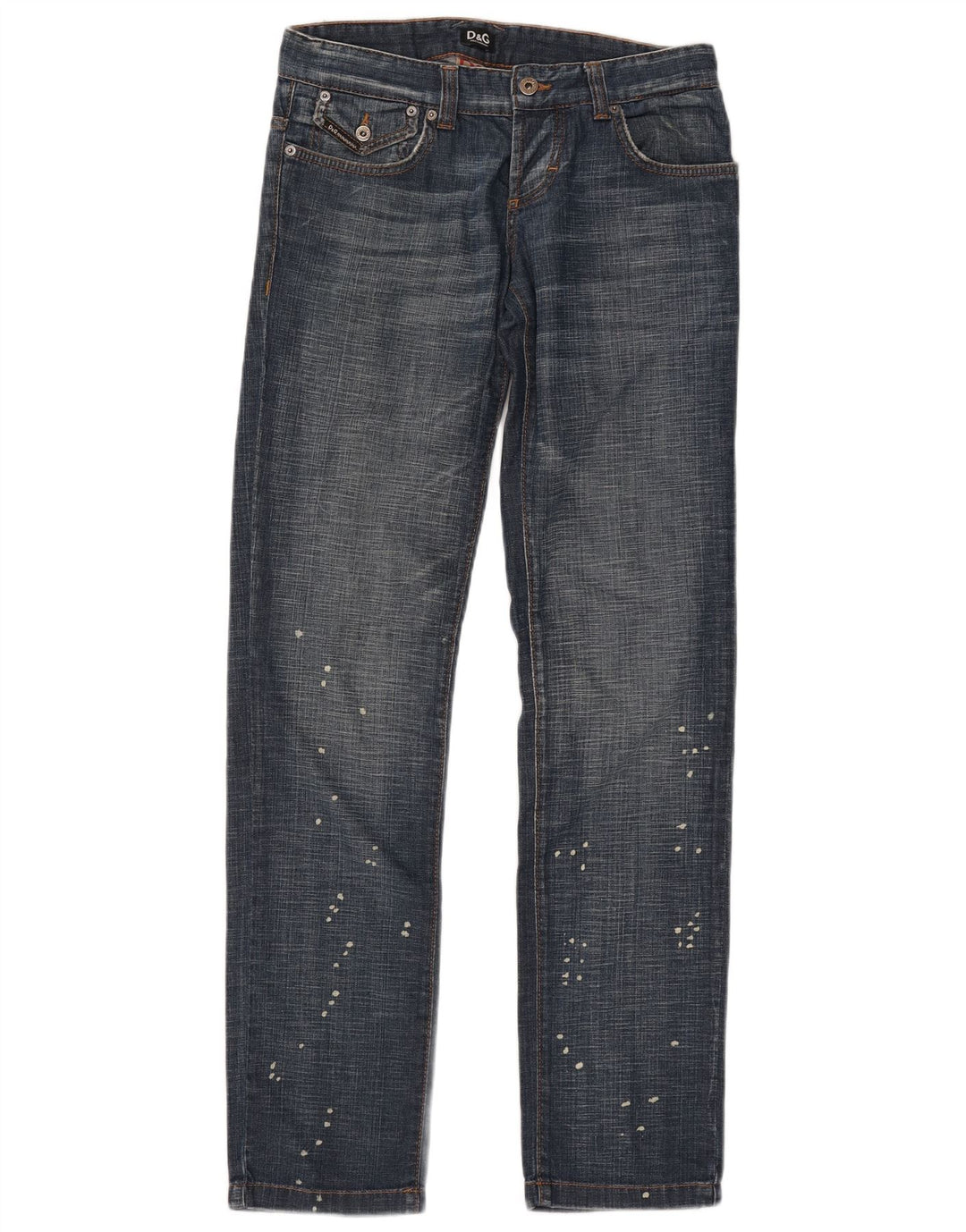 Dolce & Gabbana Herren Straight Jeans W31 L35 Blaue Baumwolle