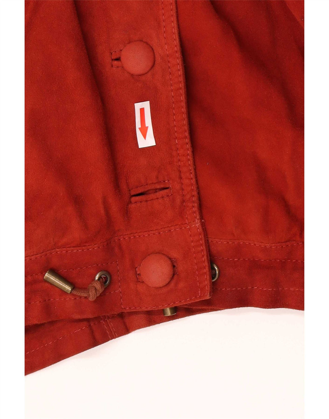 Vintage Damen Übergroße Wildlederjacke IT 44 Mittelrotes Leder
