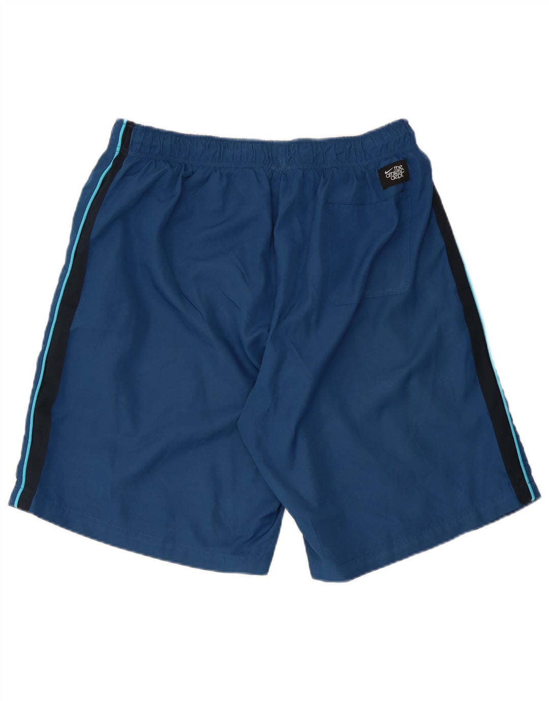 Nike Herren-Badeshorts 2XL, blaues Colourblock-Polyester