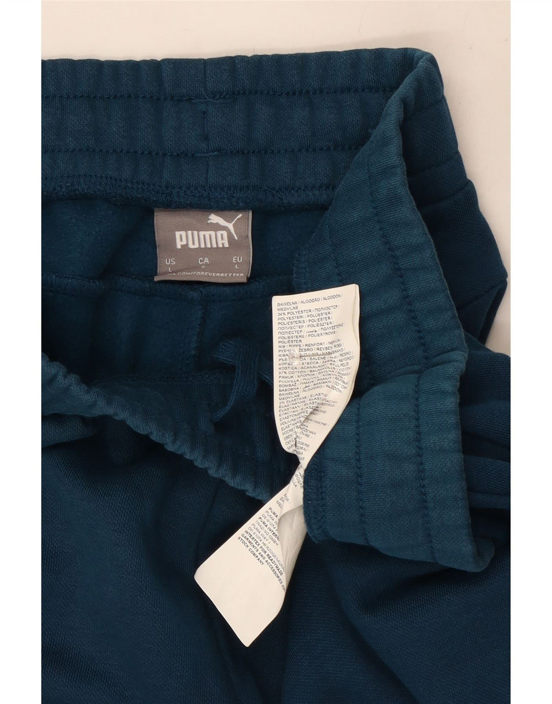 Puma Herren-Trainingshose, Jogginghose, Größe L, Blau, Baumwolle