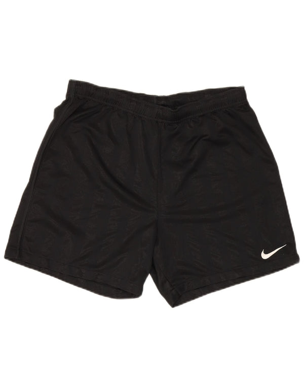 Nike Herren-Sportshorts, mittelgroß, schwarzes Nadelstreifen-Polyester