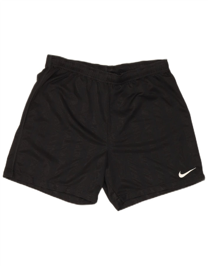 Nike Herren-Sportshorts, mittelgroß, schwarzes Nadelstreifen-Polyester