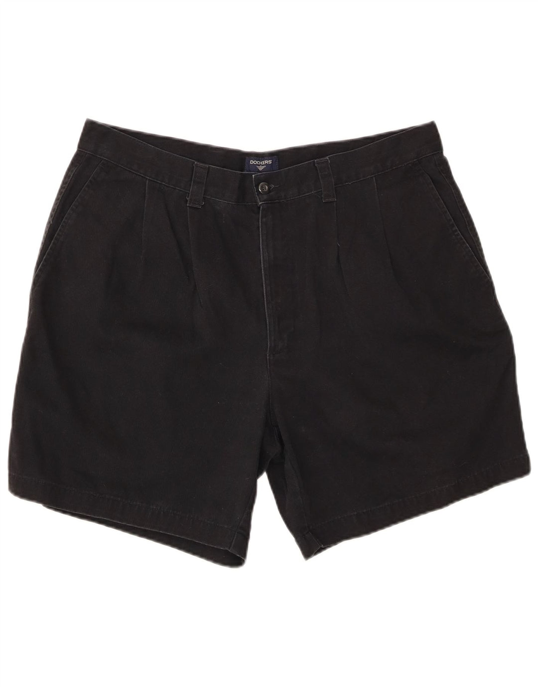 DOCKERS Herren Pegged Chino Shorts W36 Große schwarze Baumwolle