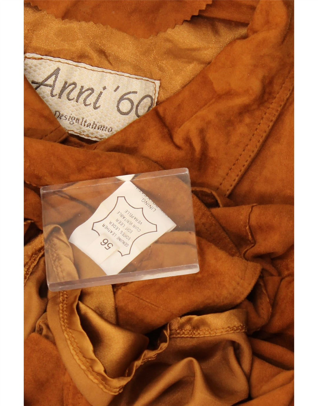 Vintage Herren Wildlederjacke EU 56 3XL Braunes Leder