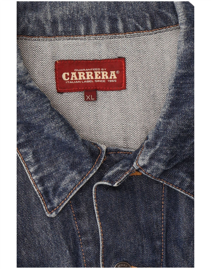 Carrera Herren Jeansjacke UK 42 XL Marineblau Baumwolle