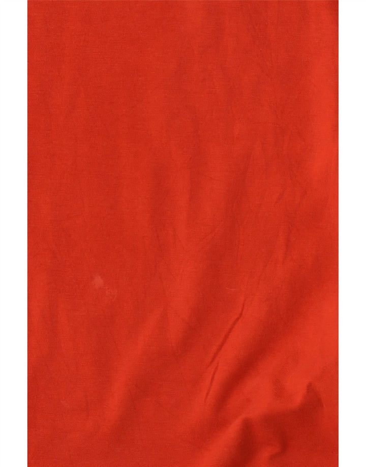 TOMMY HILFIGER Damen Grafik-T-Shirt-Kleid UK 18 XL Orange Baumwolle