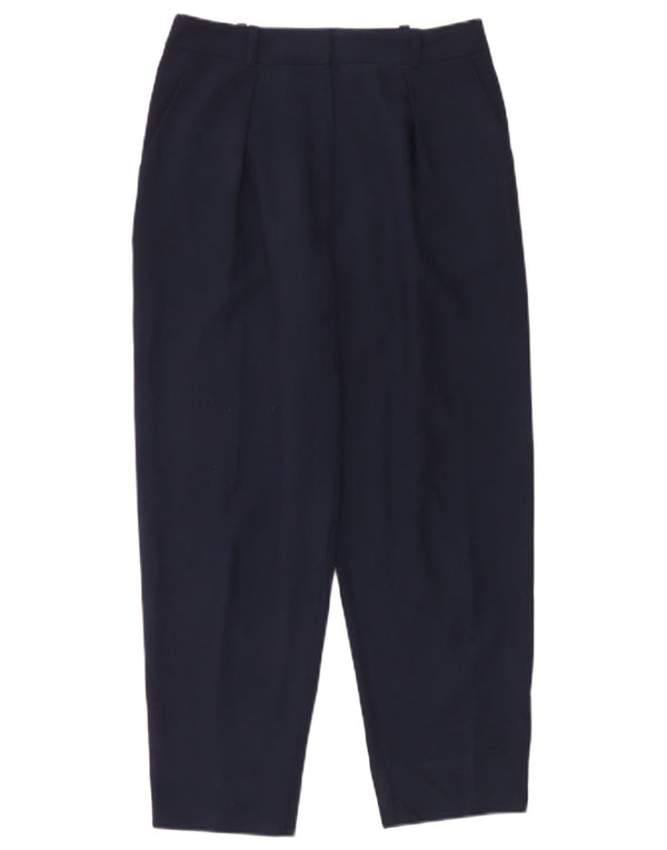 Topshop Damen-Freizeithose mit hoher Taille, UK 10, Größe S, W28, L26, Marineblau