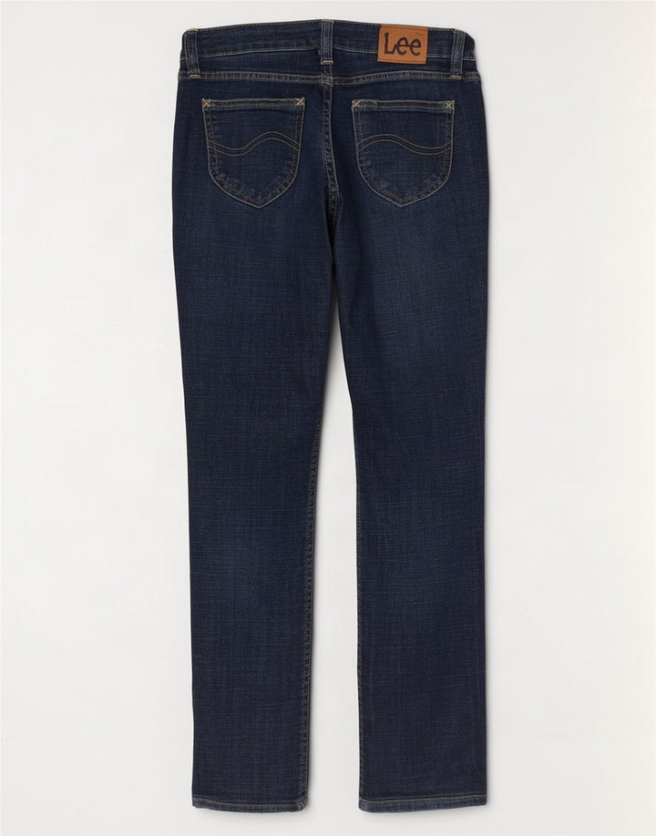 Lee Damen Norma Slim Straight Jeans W29 L28 Marineblaue Baumwolle