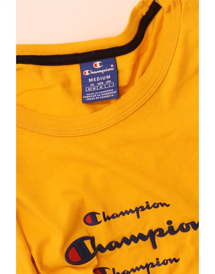 CHAMPION Herren Grafik-T-Shirt-Oberteil Mittelgelb