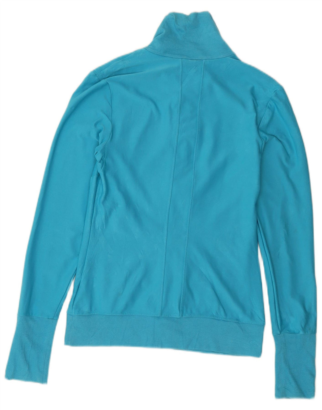 NIKE Damen Dri Fit Trainingsanzug Top Jacke UK 8/10 Small Blau Polyester