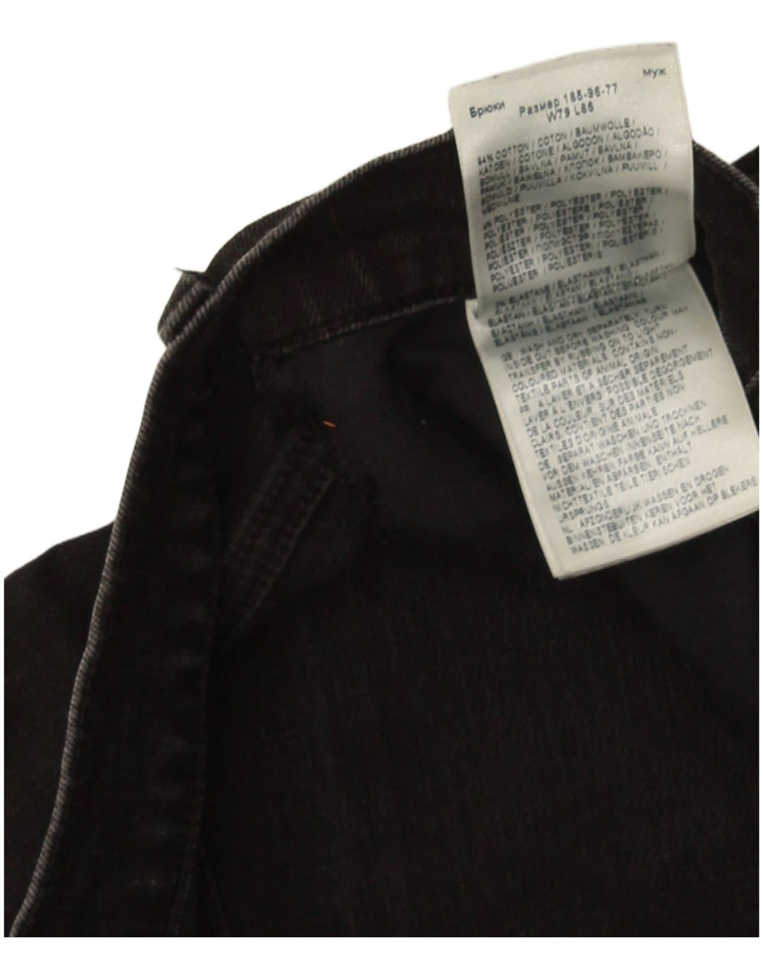 Lee Herren Luke Slim Jeans W31 L31 Schwarze Baumwolle