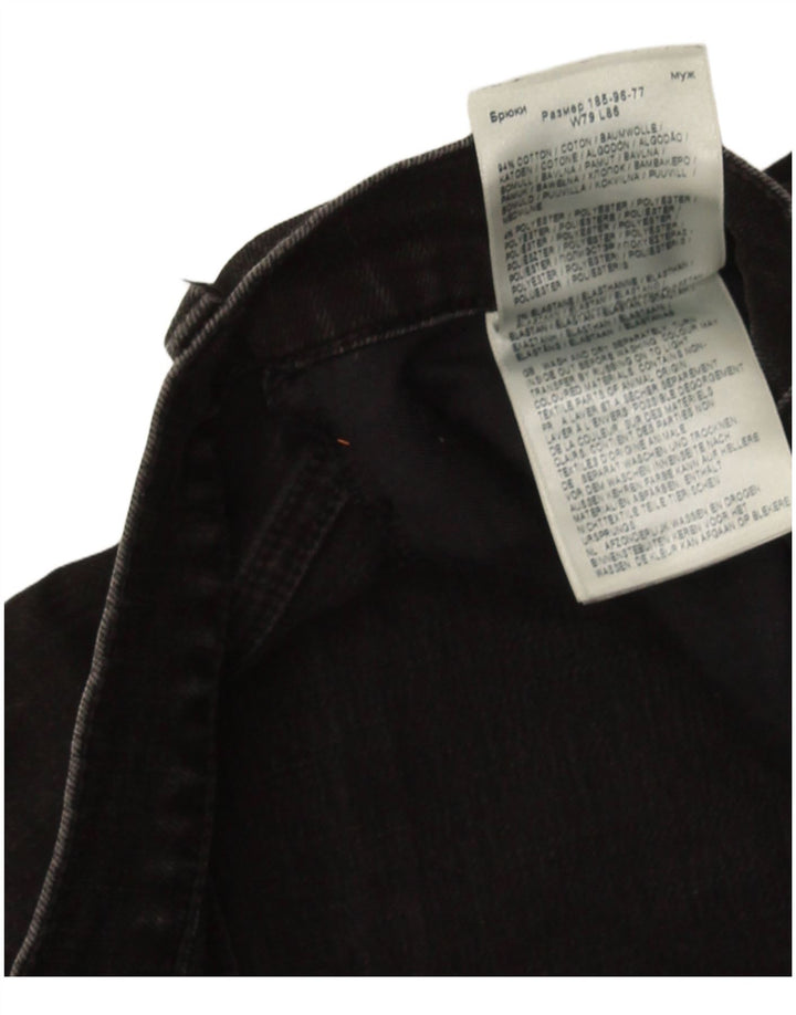 Lee Herren Luke Slim Jeans W31 L31 Schwarze Baumwolle