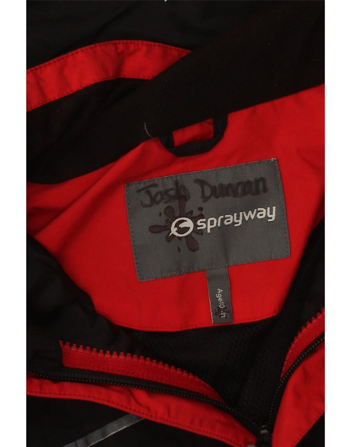 Sprayway Windjacke mit Kapuze für Mädchen, 10–11 Jahre, schwarzes Polyester