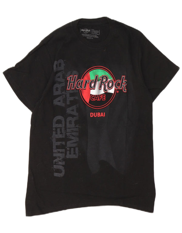 Hard Rock Cafe Herren Dubai Graphic T-Shirt Top Small Schwarz Baumwolle