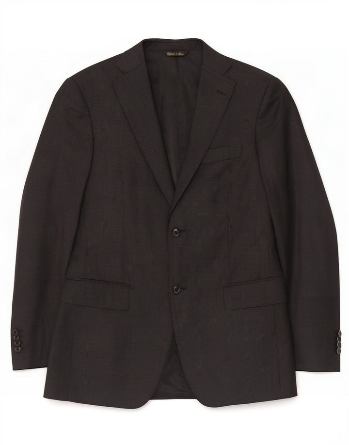 Loro Piana Herren-Blazer mit 2 Knöpfen, IT 48, Mittelschwarze Schurwolle