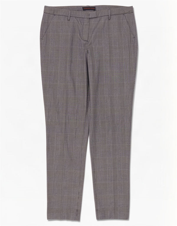 Trussardi Damen Slim Chino-Hose IT 44 Medium W32 L31 Blauer Hahnentritt