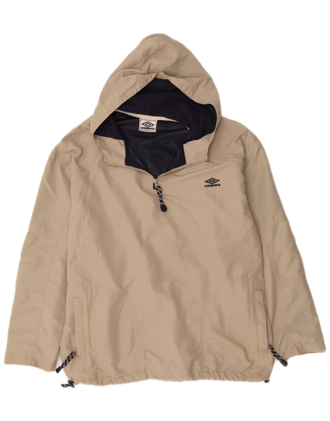 Umbro Herren Kapuzenpullover Regenjacke UK 42 XL Beige Polyester