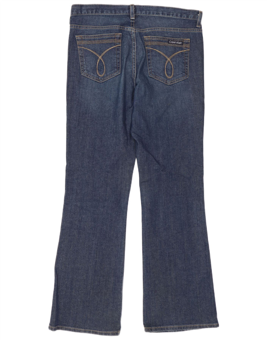 CALVIN KLEIN Damen Bootcut Jeans US 10 Large W30 L32 Blaue Baumwolle