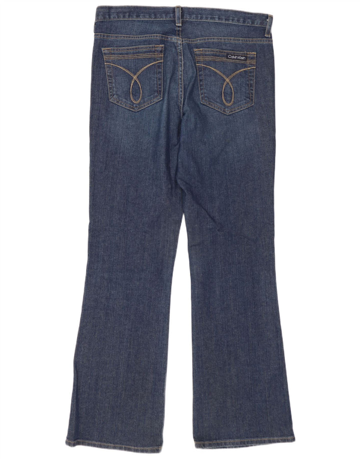 CALVIN KLEIN Damen Bootcut Jeans US 10 Large W30 L32 Blaue Baumwolle
