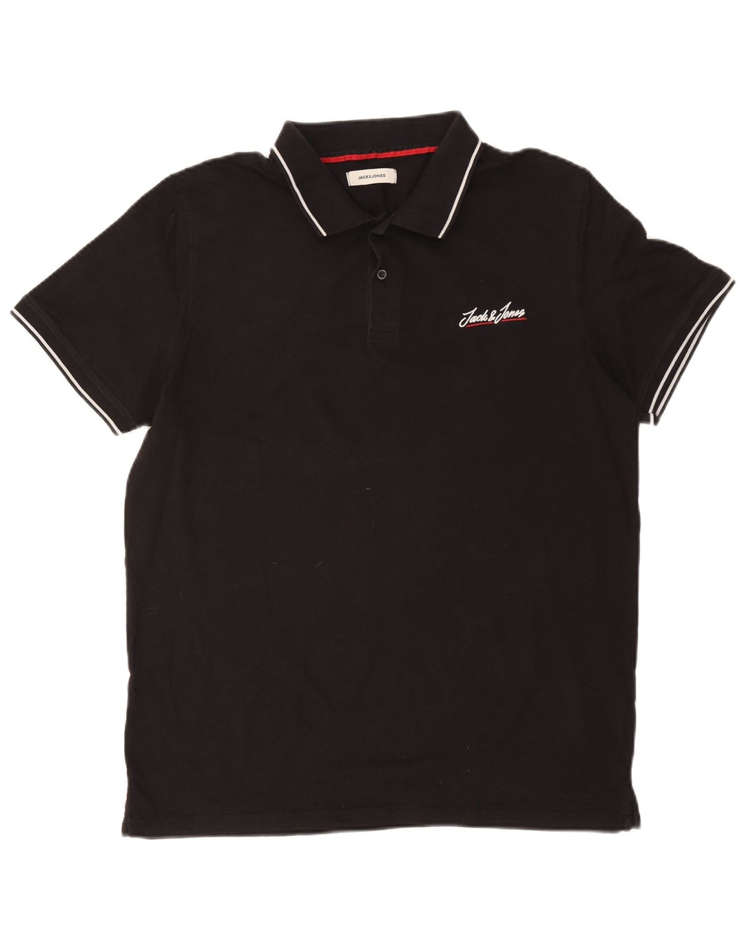 Jack & Jones Herren Poloshirt XL Schwarz Baumwolle