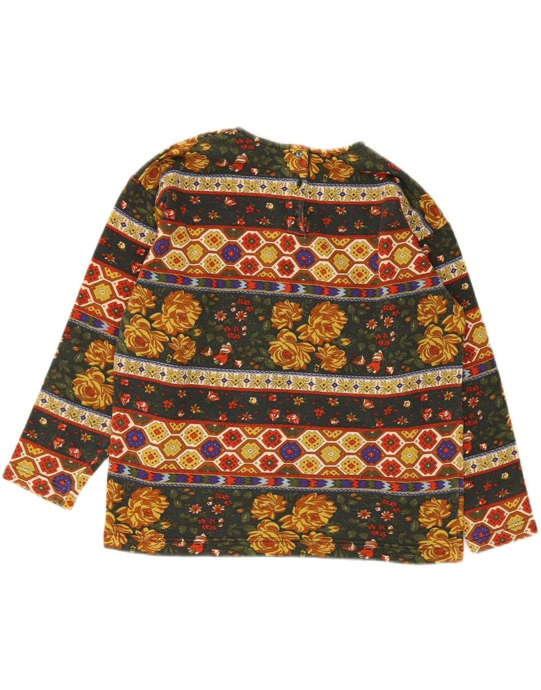 BENETTON Womens Sweatshirt Jumper UK 10 Small Multicoloured Floral Vintage Benetton and Second-Hand Benetton from Messina Hembry 