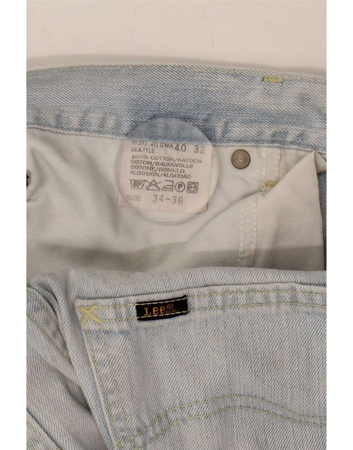 Lee Herren Straight Jeans W34 L30 Blaue Baumwolle