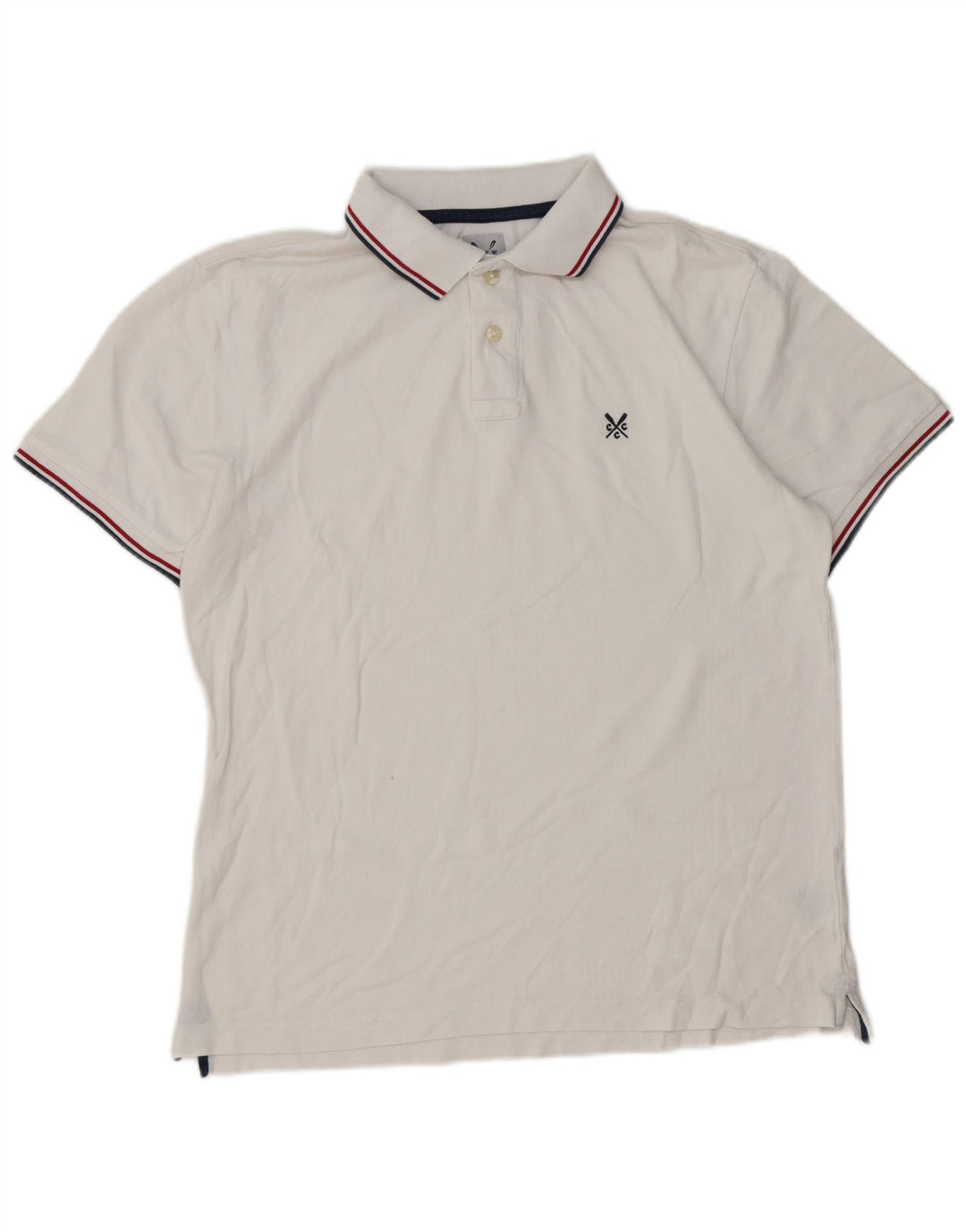Crew Clothing Herren-Poloshirt aus mittelweißer Baumwolle